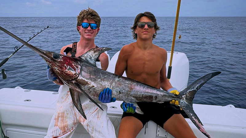 Summer swordfish for Liam and Rivers