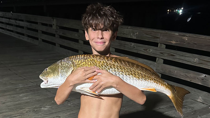 Hudson Millet's 43-pound bull red