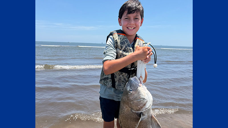 Oliver Bishop's big black drum