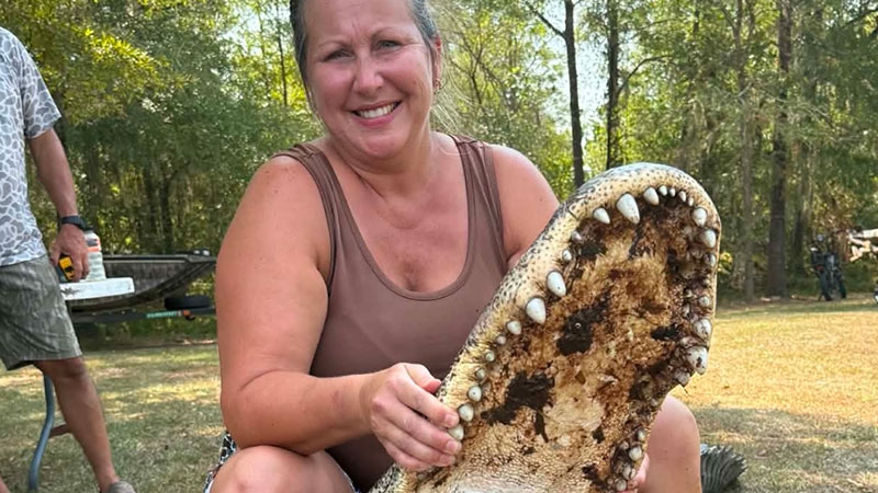 Crystal Nugent's giant gator