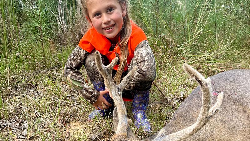 Willow Simmons bagged her first deer