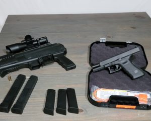 Sks , AK9 , Glock 17 , 50th 10/22, Nagant