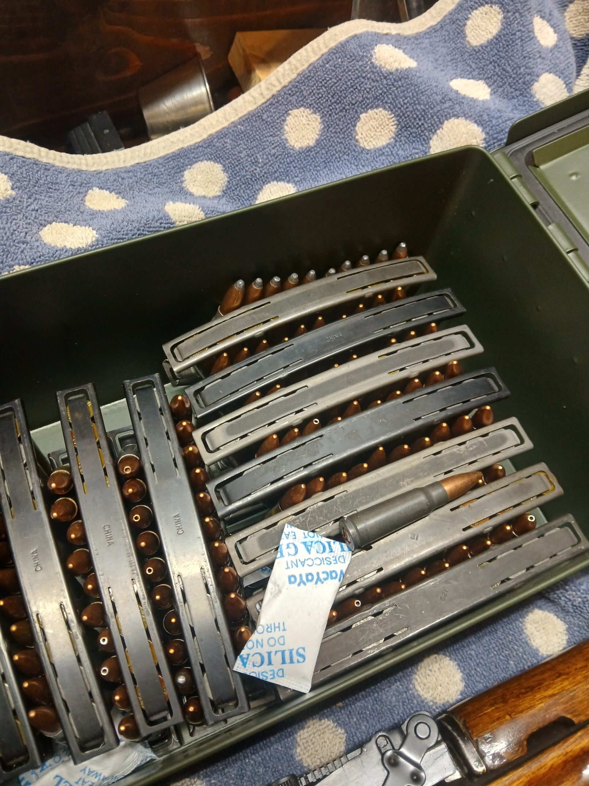 MINT CONDITION SKS, STRIPPER CLIPS,AMMO, AMMO POUCHES.