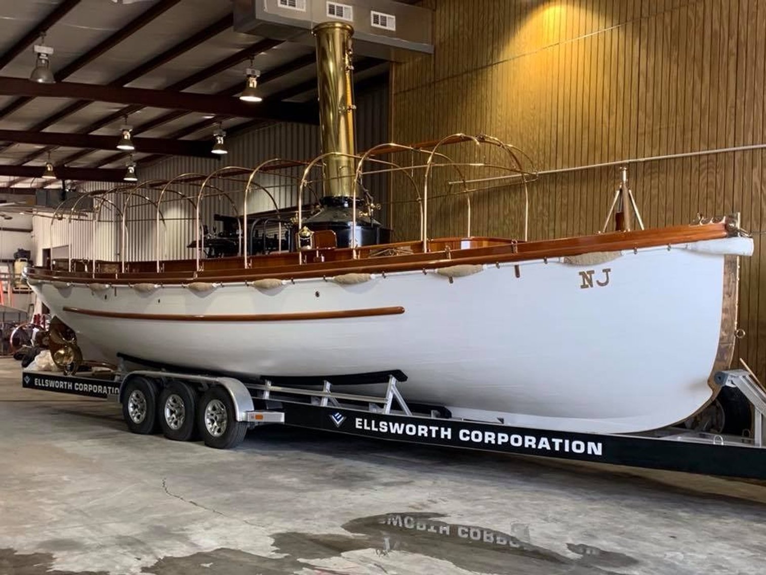 4.30.26 | #9550 • 1906 U.S. NAVY STEAM CUTTER – 40′ USS NEW JERSEY CAPTAIN’S LAUNCH #873 NJ-1