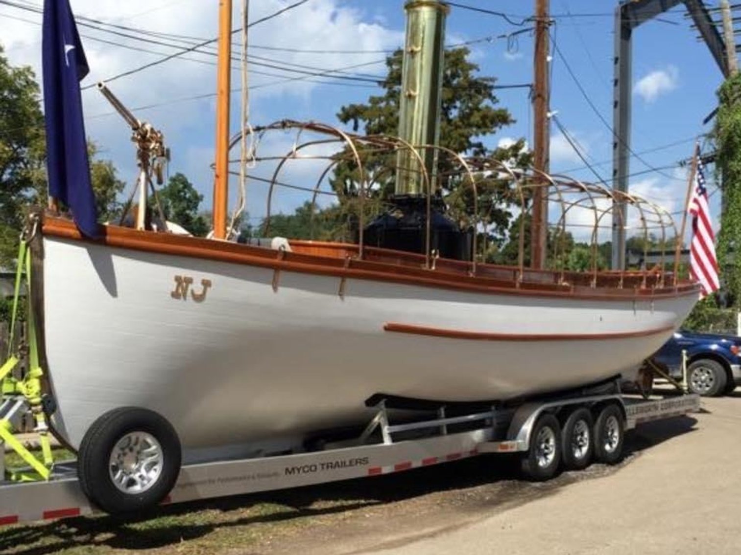 4.30.26 | #9550 • 1906 U.S. NAVY STEAM CUTTER – 40′ USS NEW JERSEY CAPTAIN’S LAUNCH #873 NJ-1