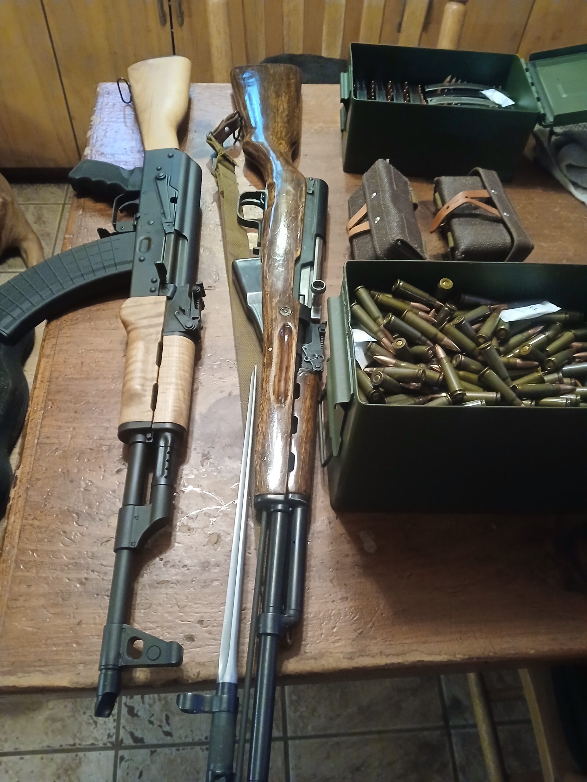 NOTICE! DUE TO HEALTH ISSUES IN THE FAMILY, EVERYTHING GOES.2 AK 47, 1 SKS RIFLE OVER 4000 THOUSAND ROUNDS FOR SALE