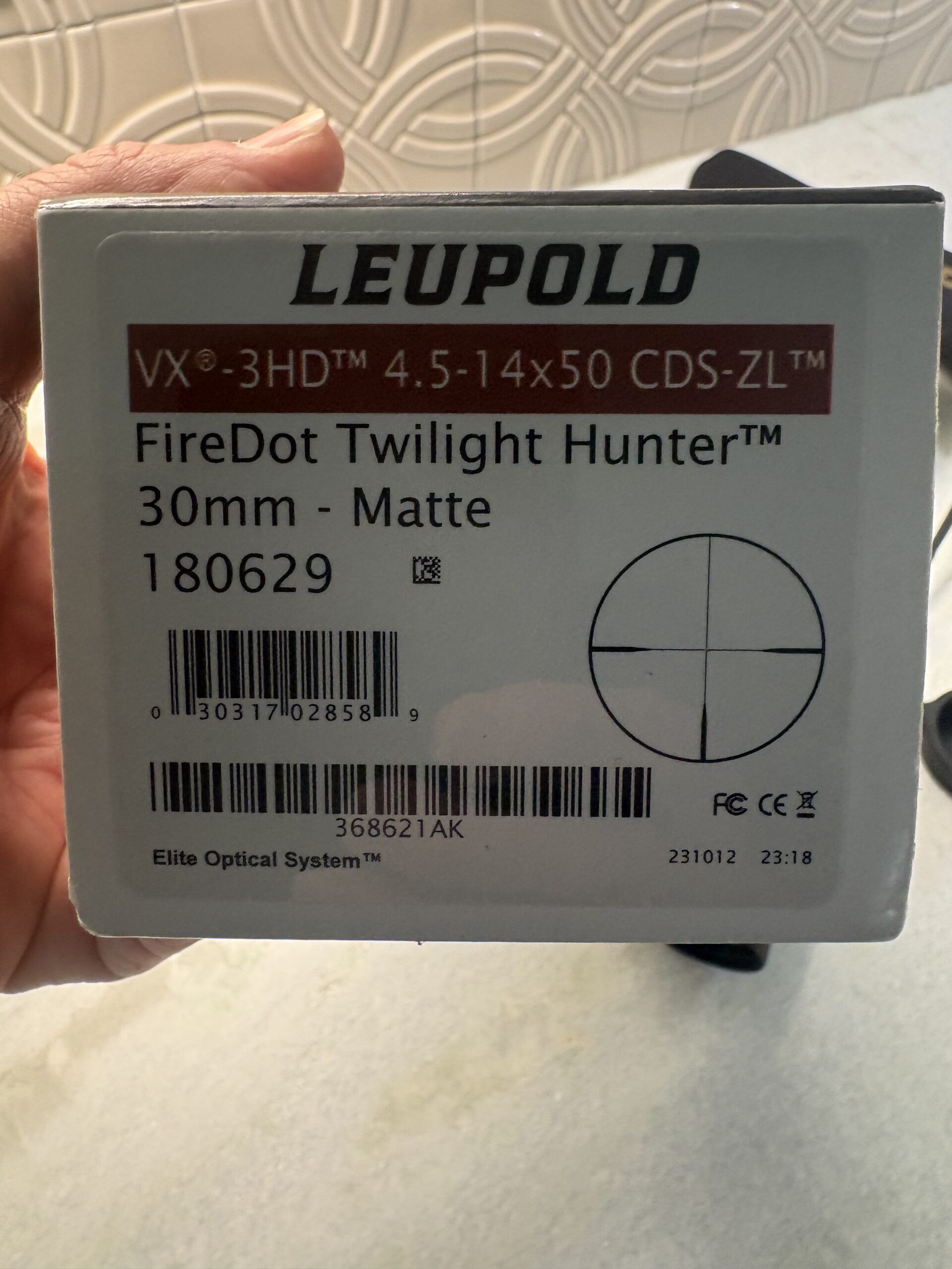 Leupold VX 3HD 4.5-14x50mm CDS-ZL (30mm) illuminated Firedot Reticle