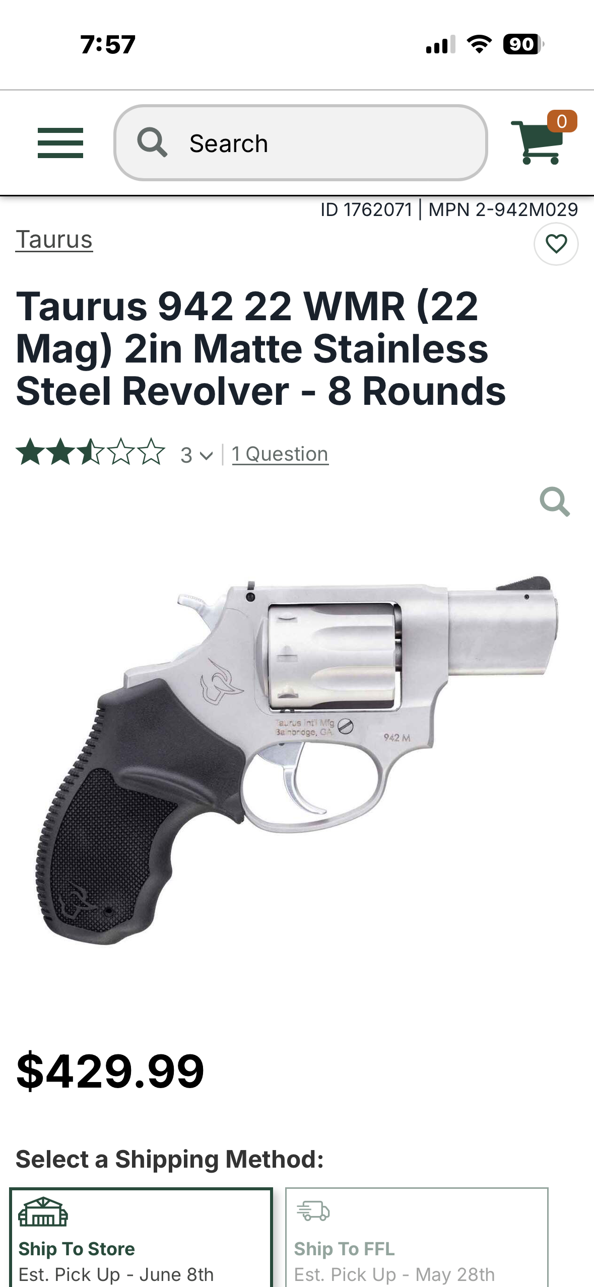 Taurus 22 mag with 250 rounds of ammo