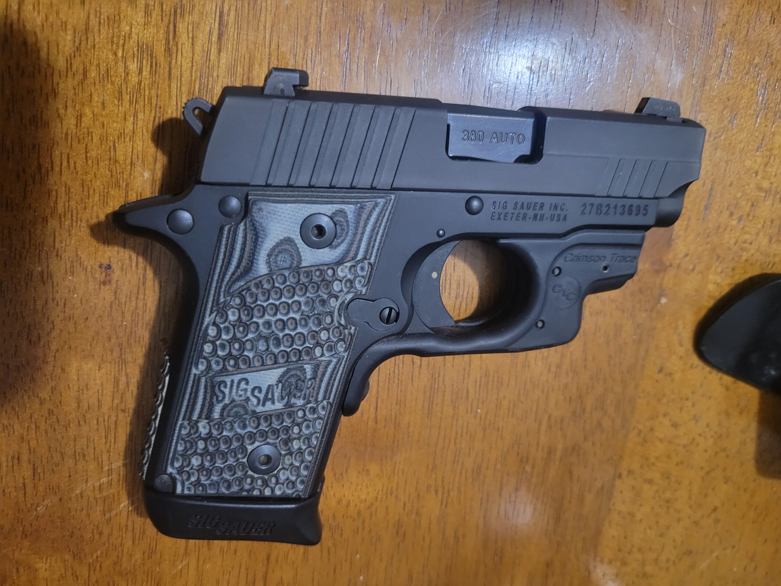 Sig Sauer .380 with Tritium Night Sights and Laser with 2 Kydex holsters and original carry case