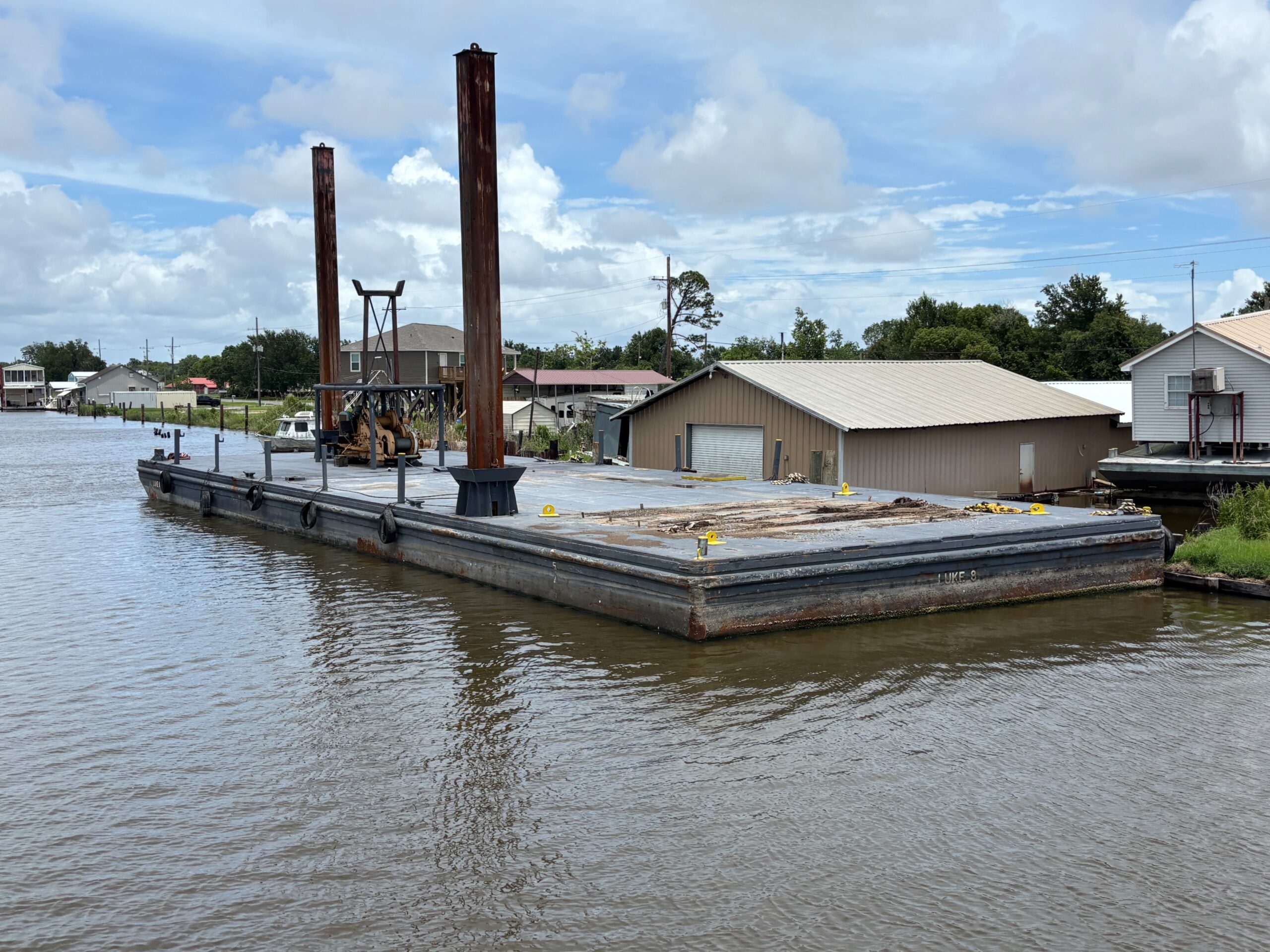 120FT X 40FT X 7FT SPUD BARGE Selling at Auction June 25th