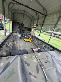 2016 Grizzly 1648 All welded boat. 36 hp pro drive motor with auto reverse .
