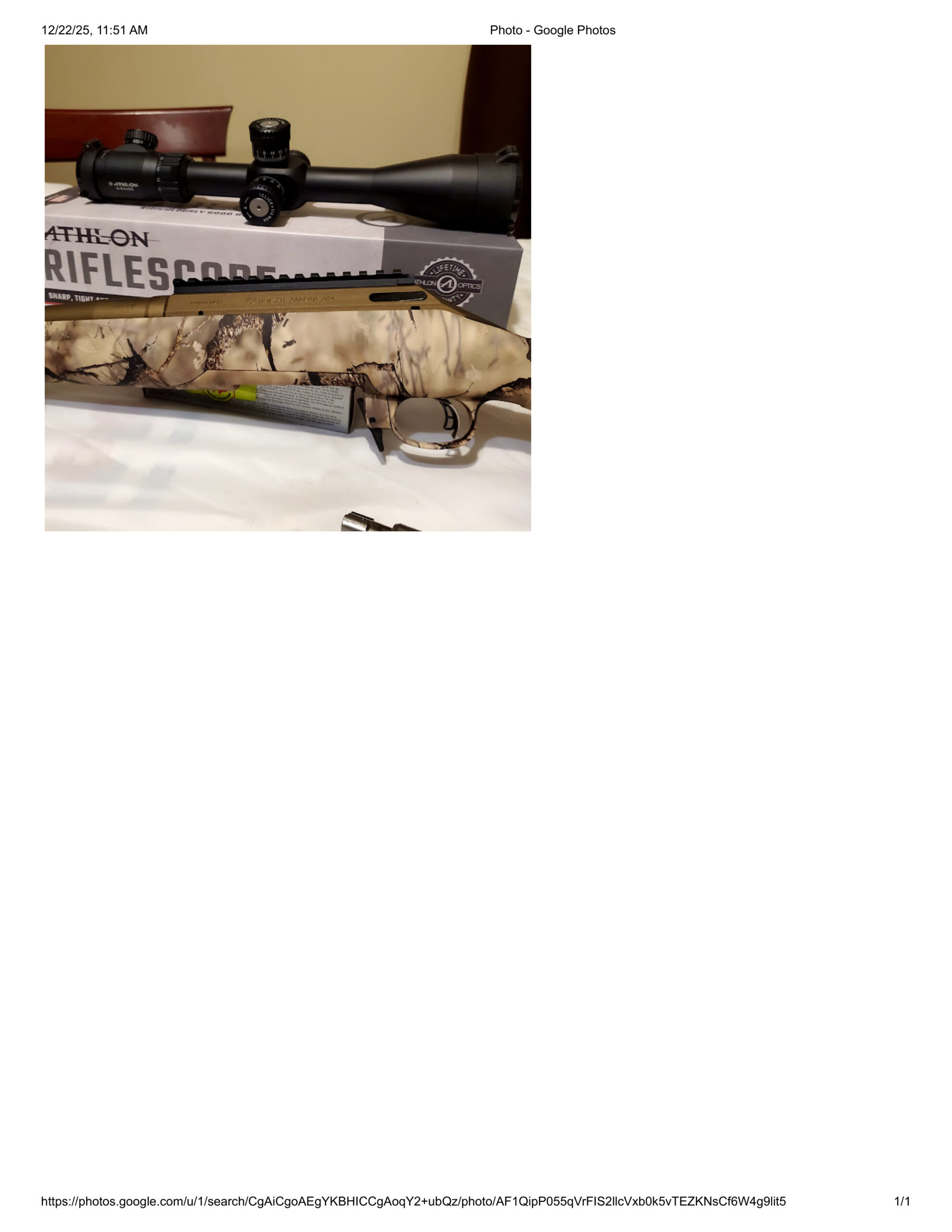 New In Box Ruger American Predator 6.5 Creedmoor with Athlon Scope