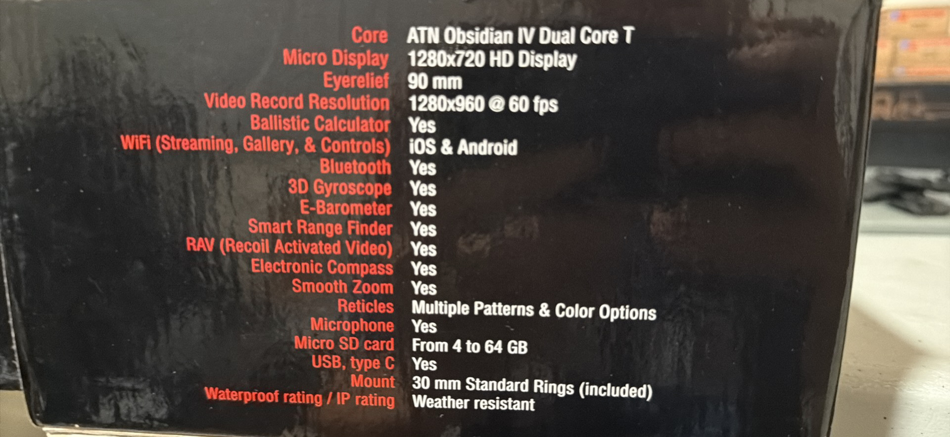 Thermal scope