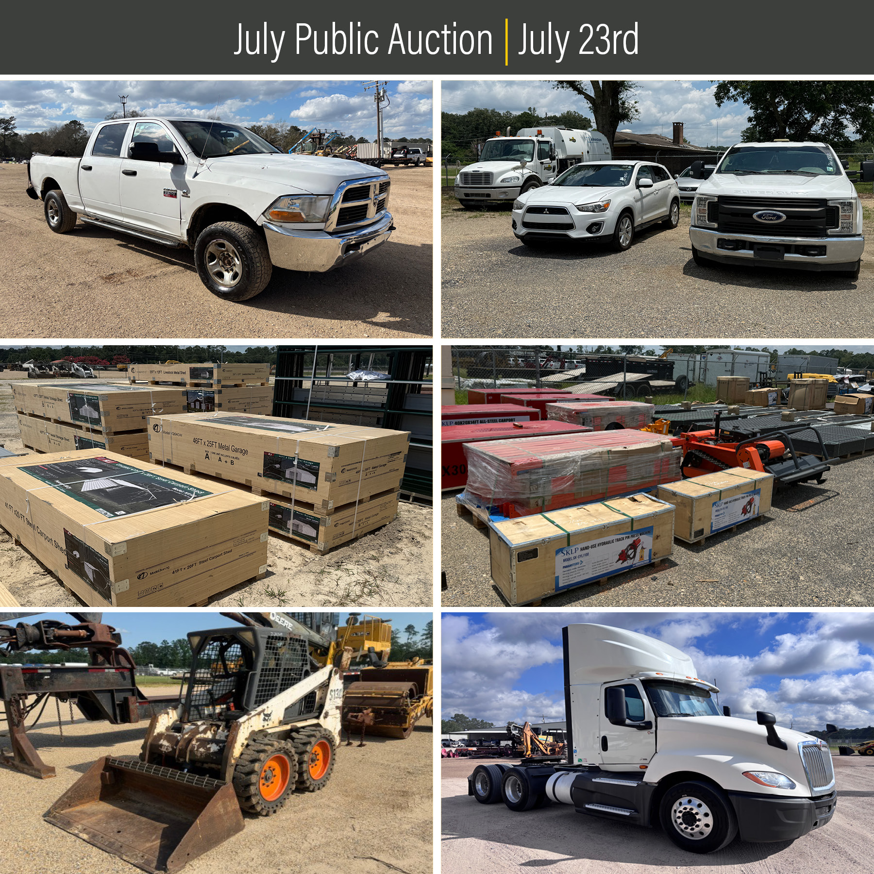 July Equipment, Vehicles & Government Surplus Online Auction