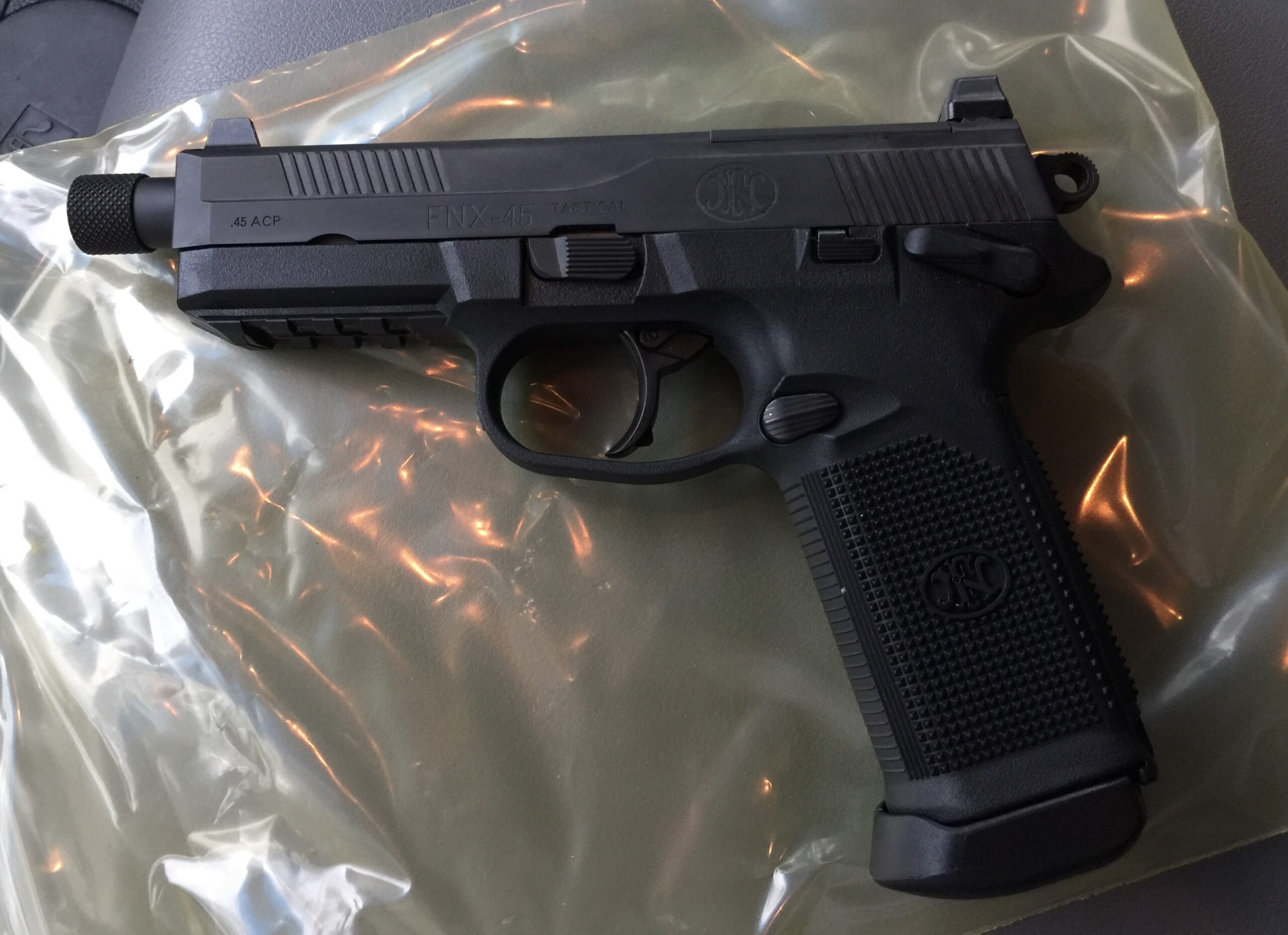 FXN .45 TACTICAL, 5″ BARREL, BLACK