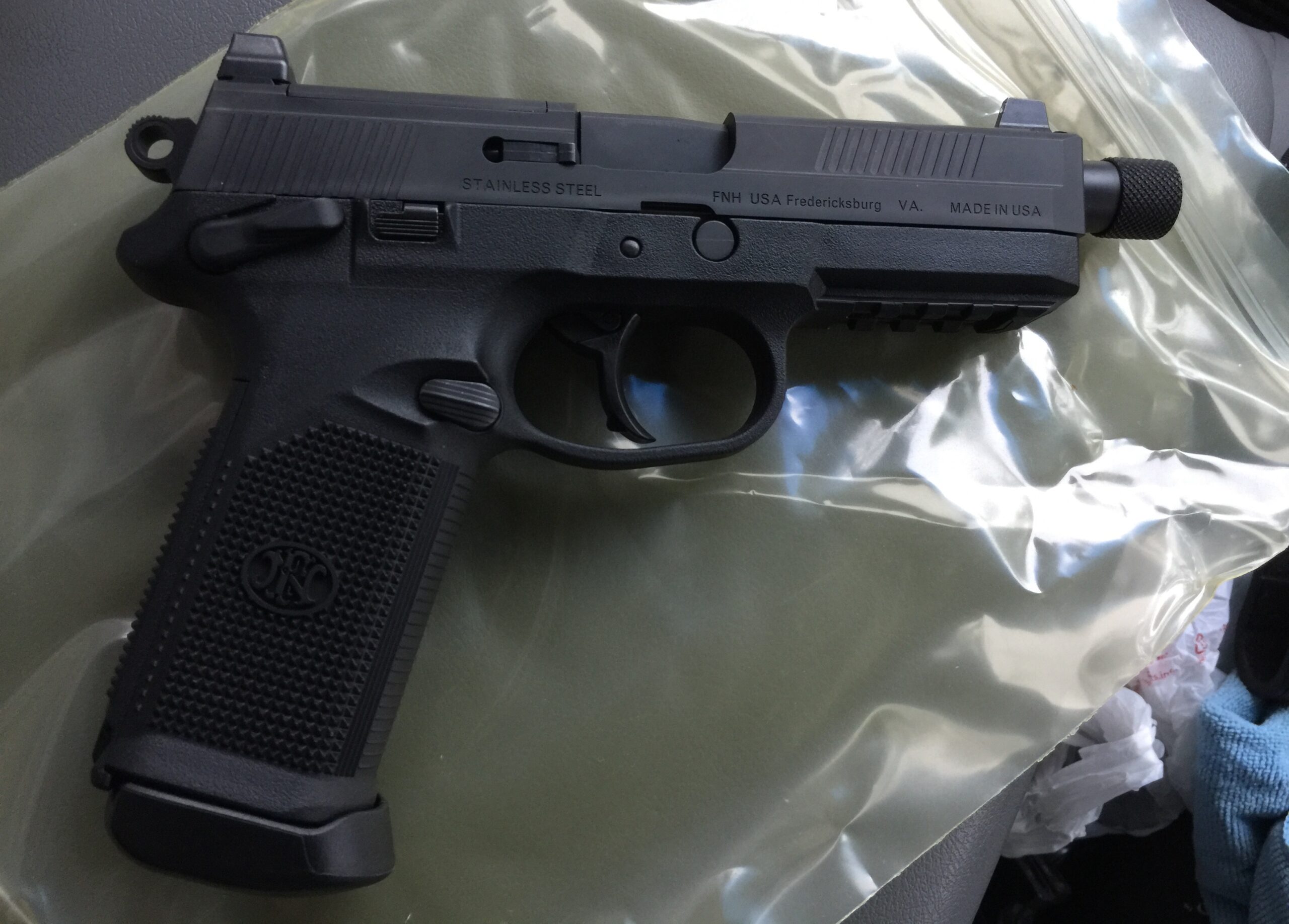 FXN .45 TACTICAL, 5″ BARREL, BLACK