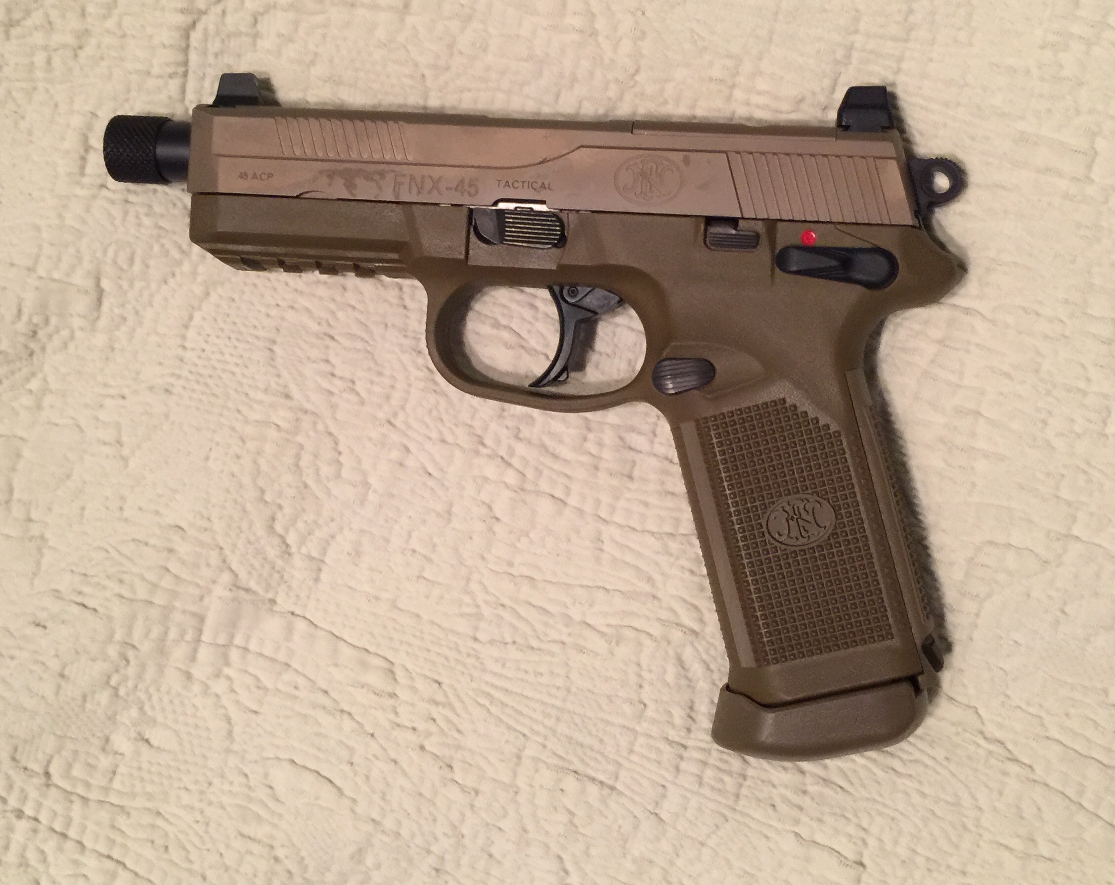 FXN .45 Tactical, 5″ BARREL, FDE