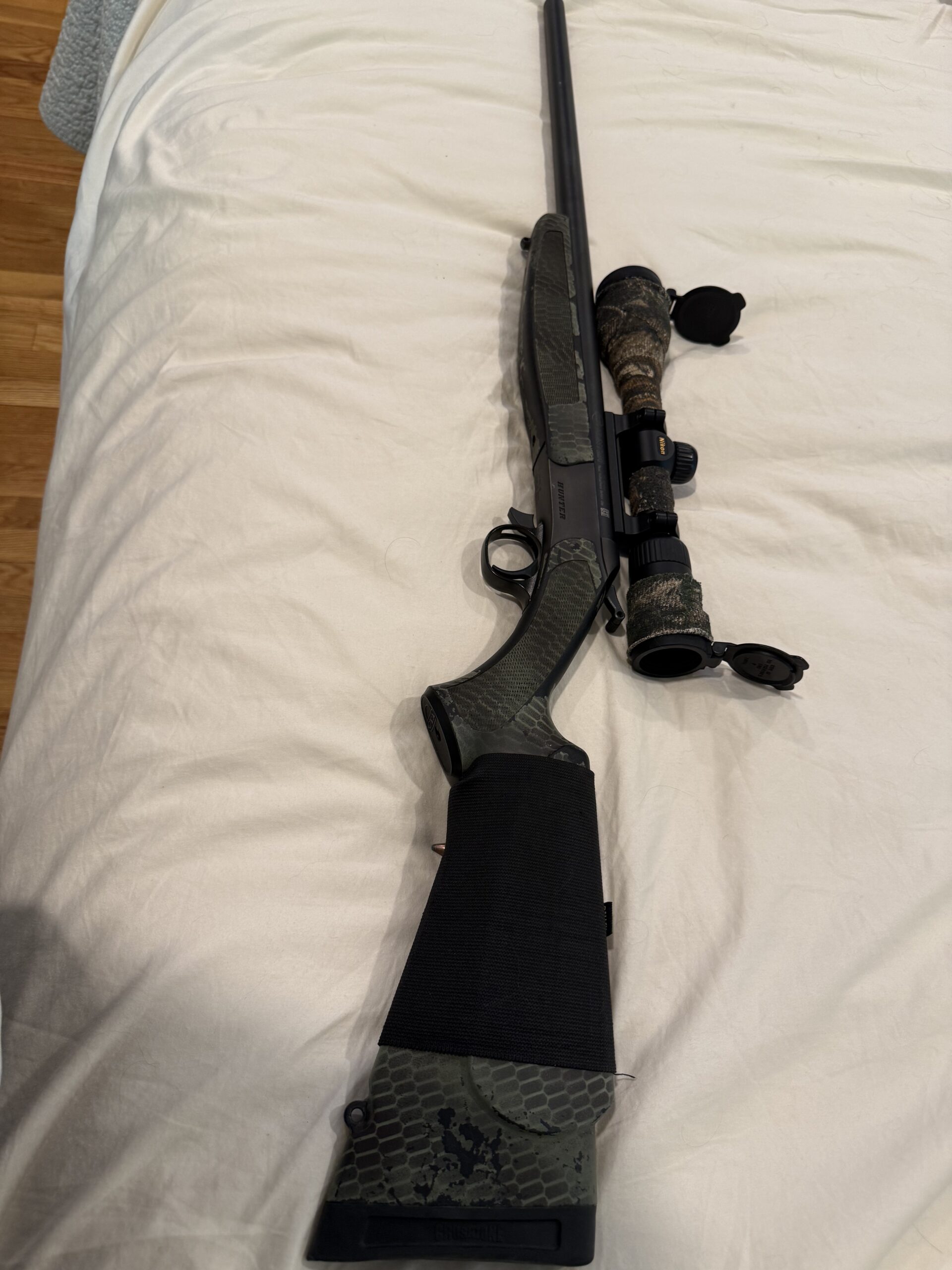 35 Whelen CVA Hunter Camo Nikon scope