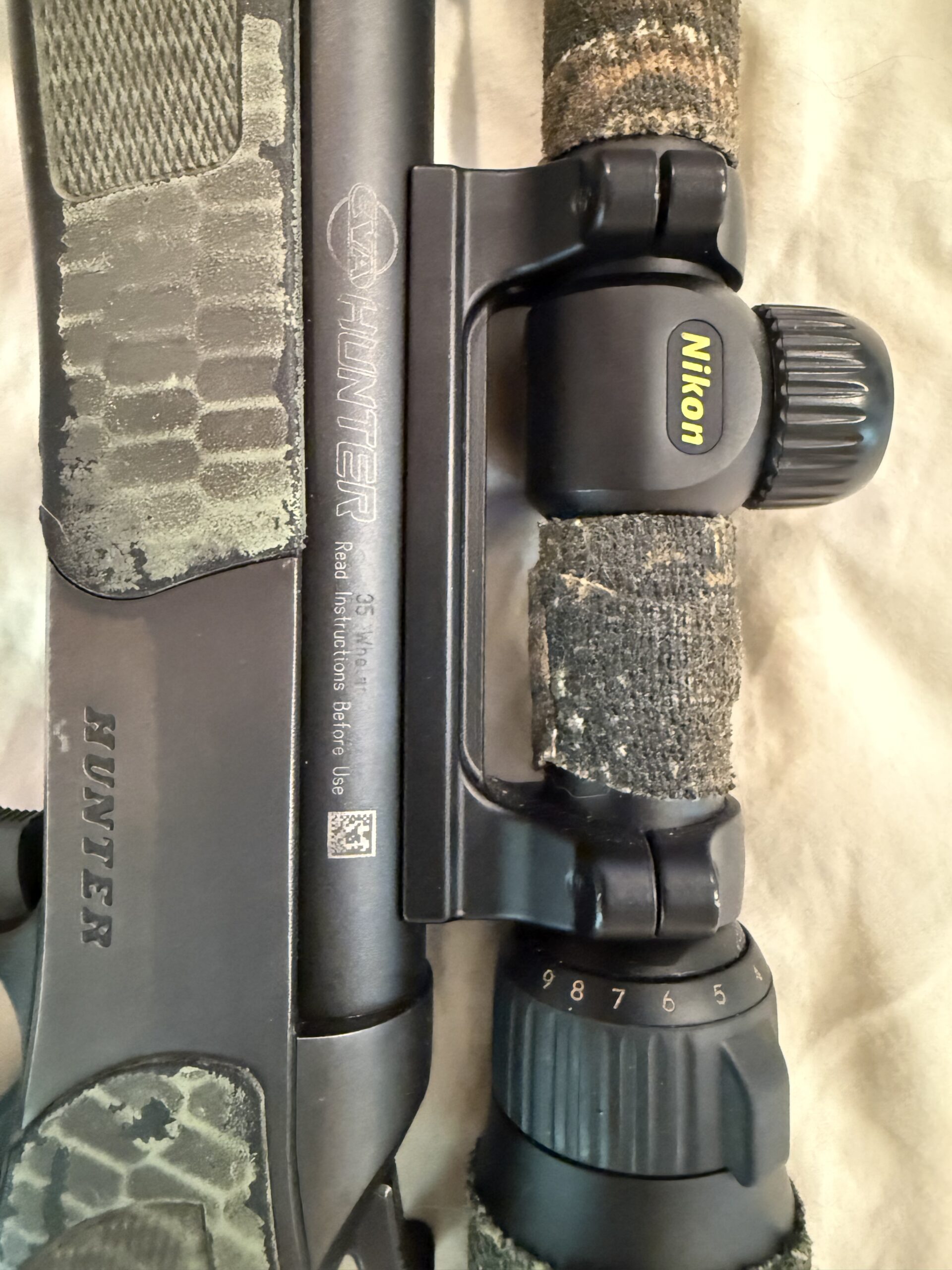 35 Whelen CVA Hunter Camo Nikon scope