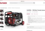 Generator AI Power 7000 watt start heavy duty