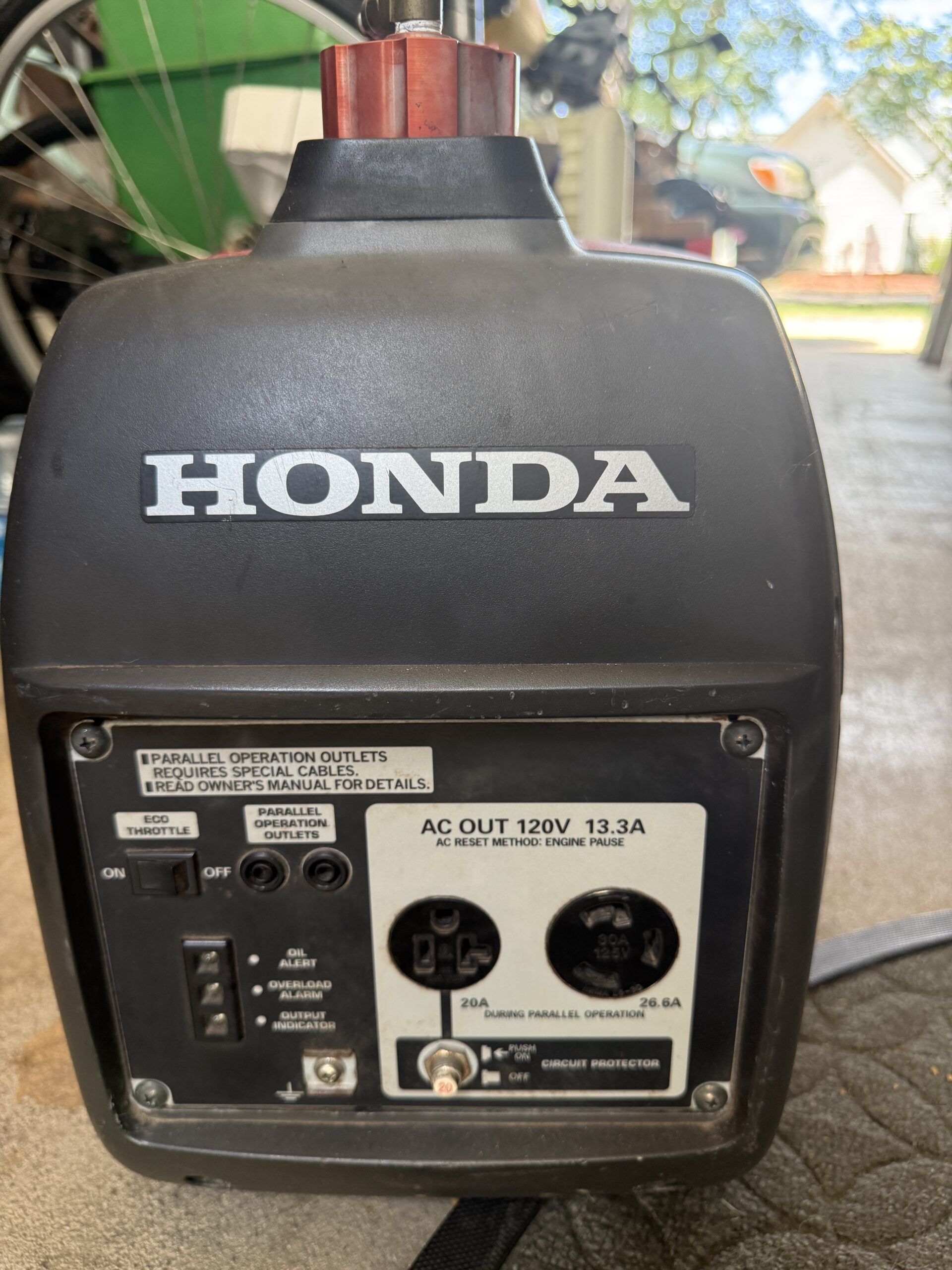 Honda 2000i inverter generator 30amp plug