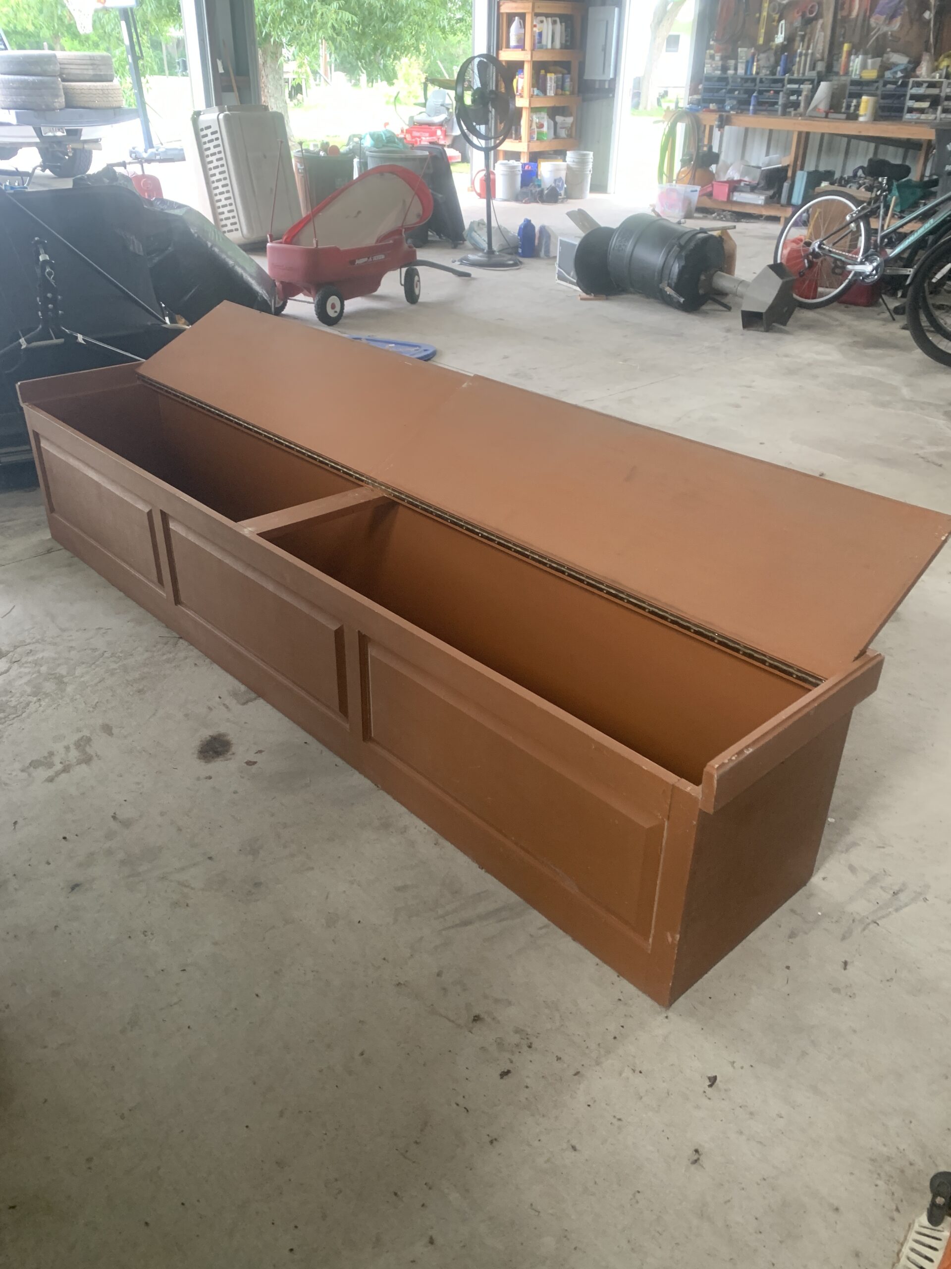 8’ storage bench seat