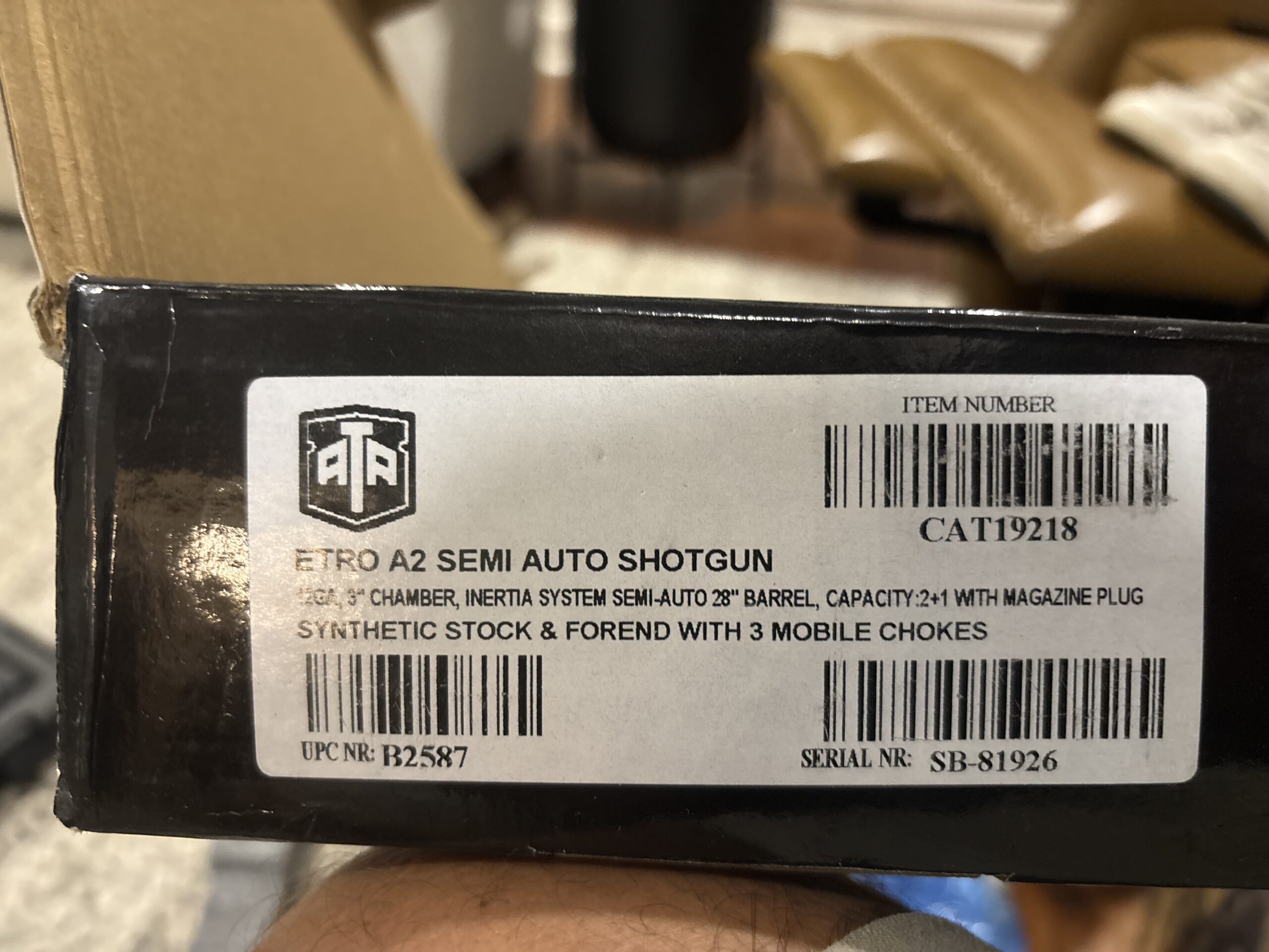 ATA Etro 12ga DU addition never used