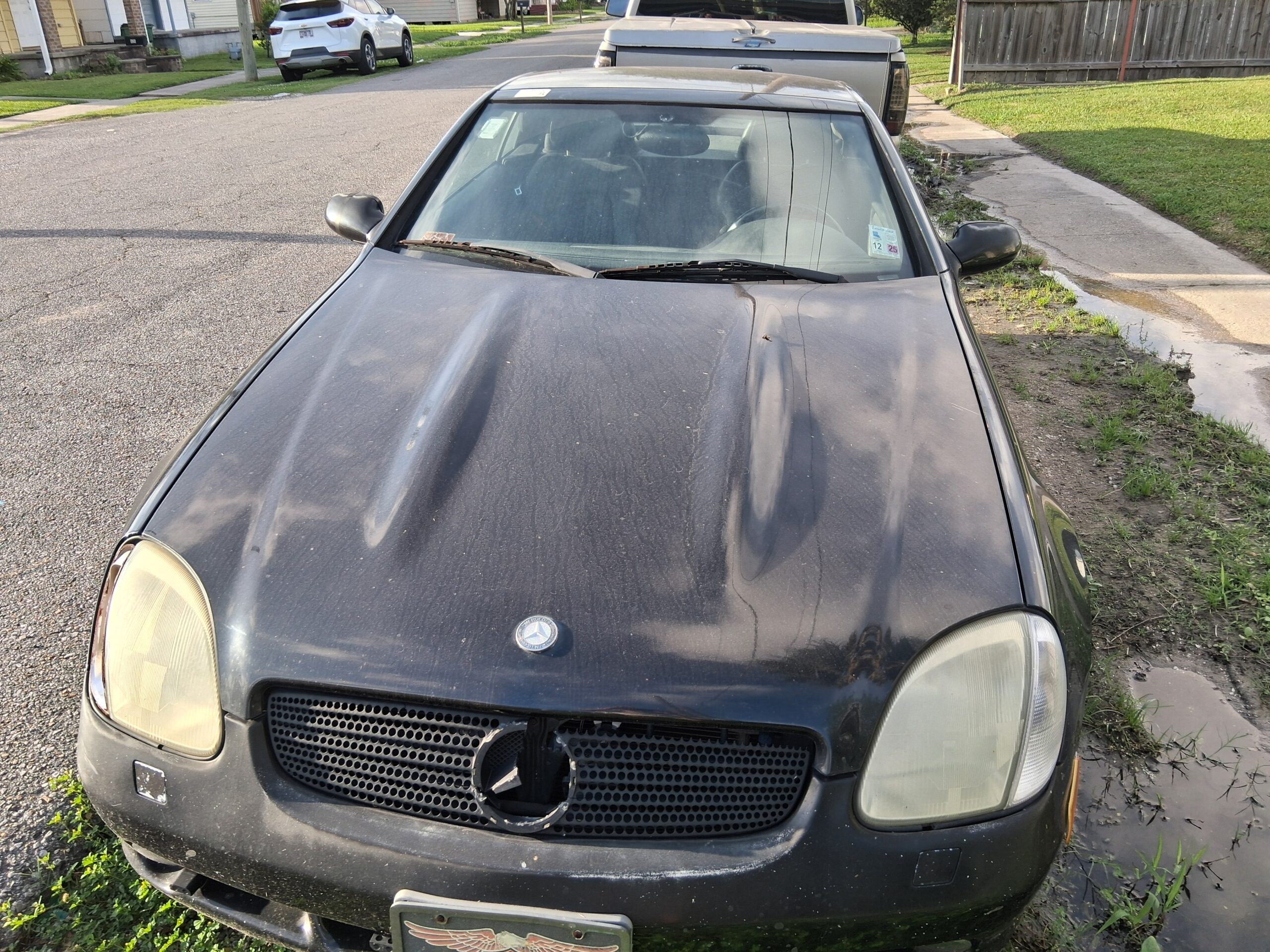 99 Mercedes SLK 4 cylinder 5-speed Auto only 66,000 miles insurance is under $300 a year for full coverage because of the Year collectible car Sportster sporty 160 on his speedometer as it’s a compressor otherwise known as supercharged great gas mileage super dependable these things get 500,000 miles on them easy