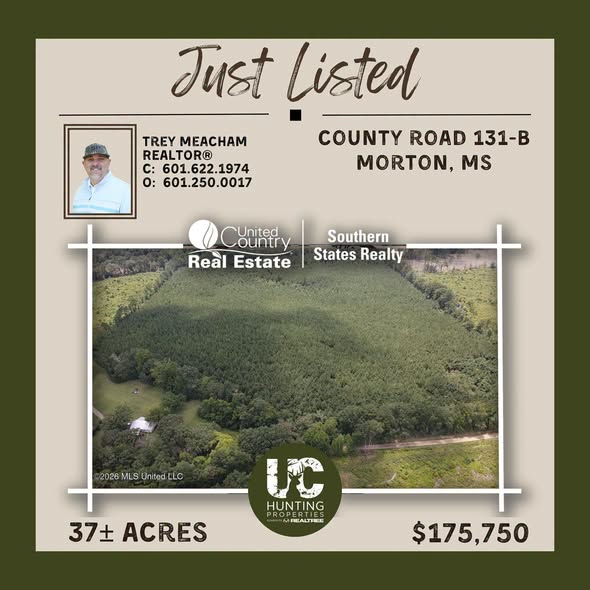 37 Acres in Smith County, MS Recreational Property with Multiple Homes Sites