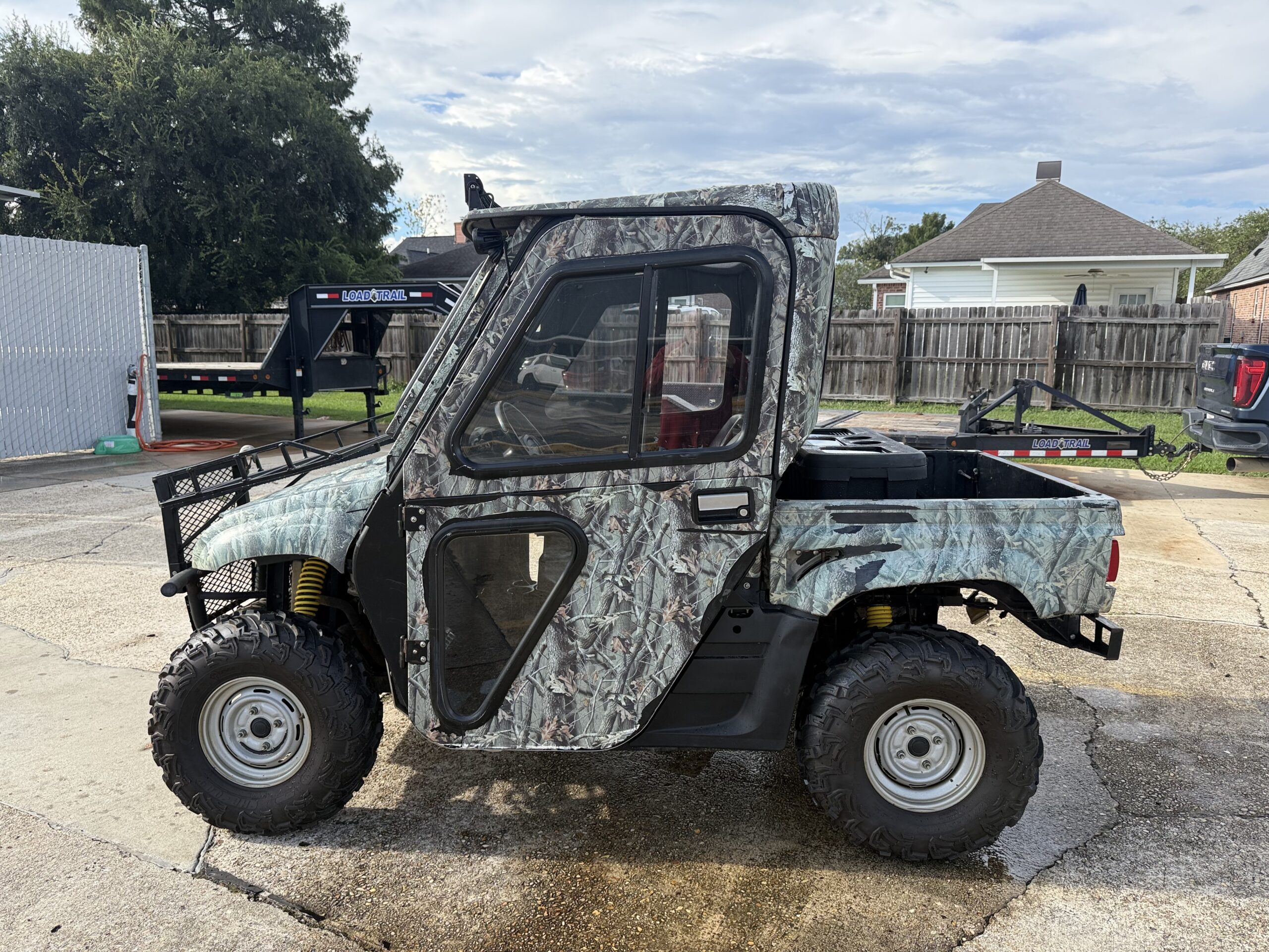 Yamaha Rhino 700 Completely Maxed Out For Hunting! Skid Plate Winch Heater Windows That Open Tow Package Dump Bed…ect