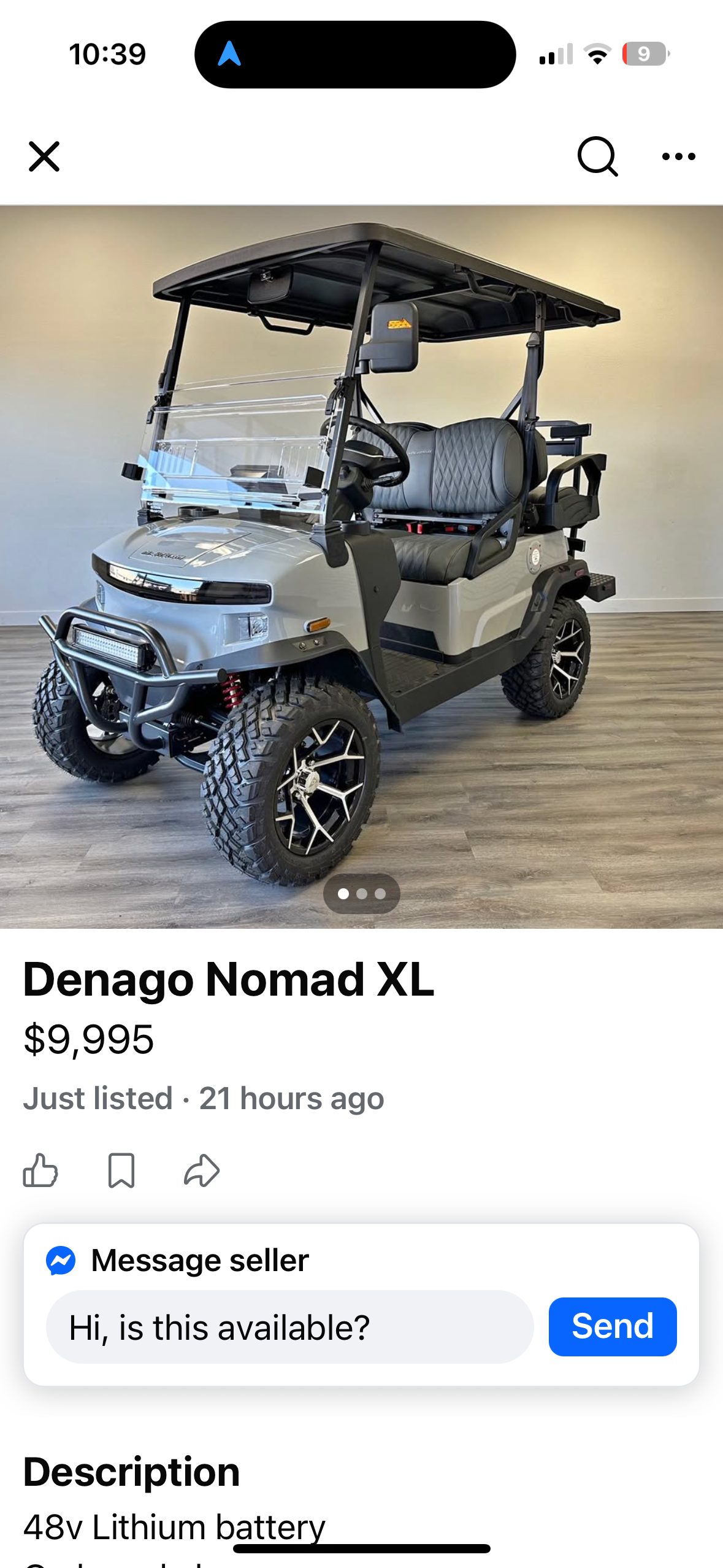 Practically Brand New 2025 Denago Nomad XL
