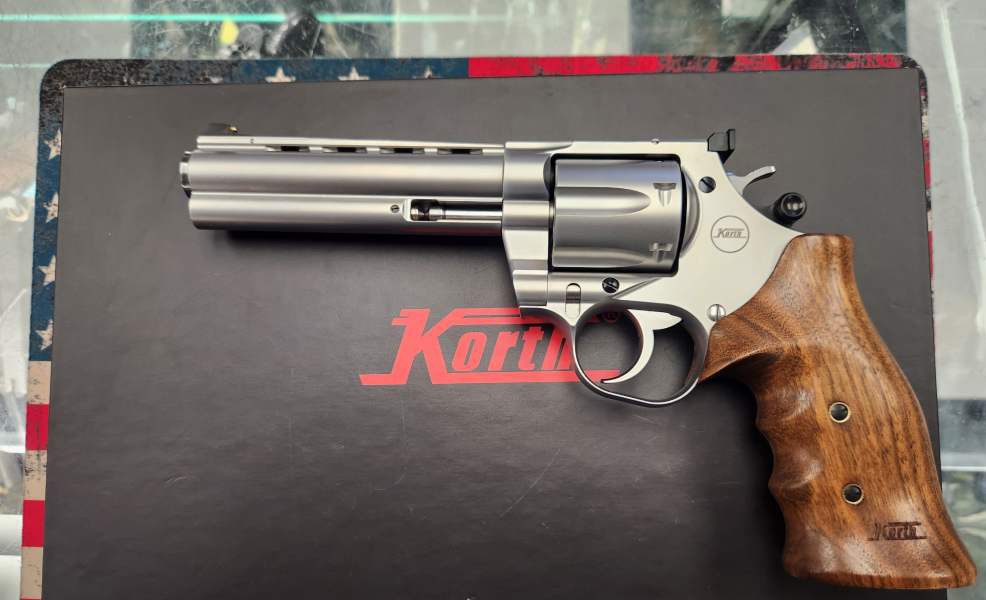 NIB KORTH 5.25 INCH STAINLESS TARGET MASTER MONGOOSE REVOLVER .357