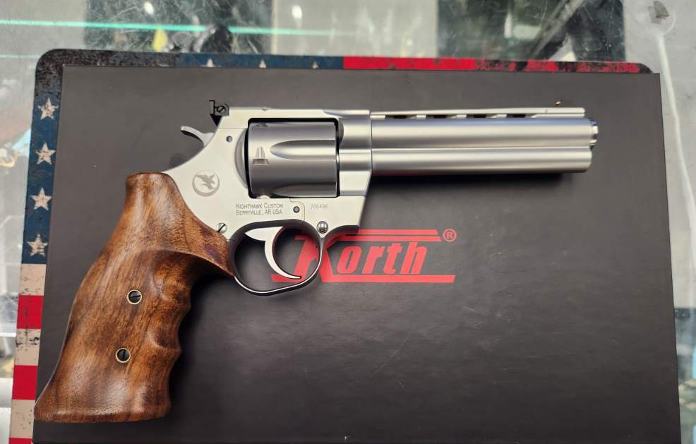 NIB KORTH 5.25 INCH STAINLESS TARGET MASTER MONGOOSE REVOLVER .357