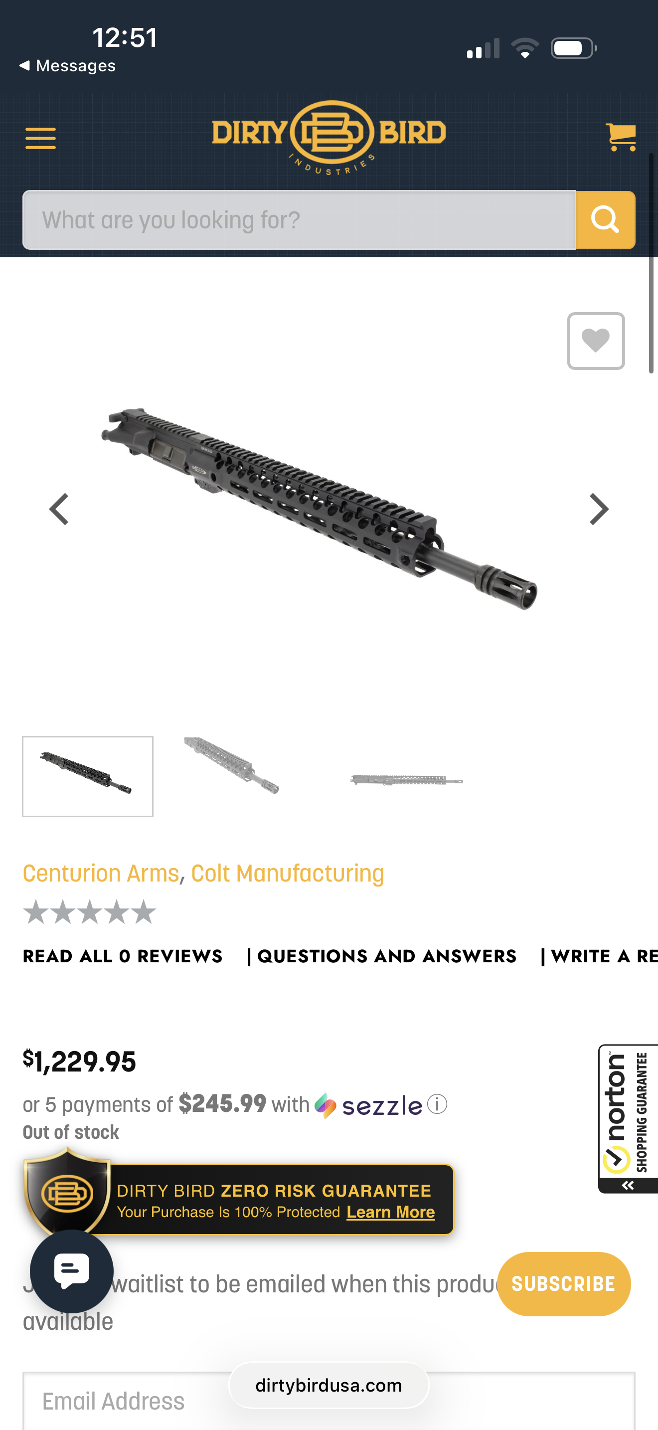 Colt Manufacturing complete upper