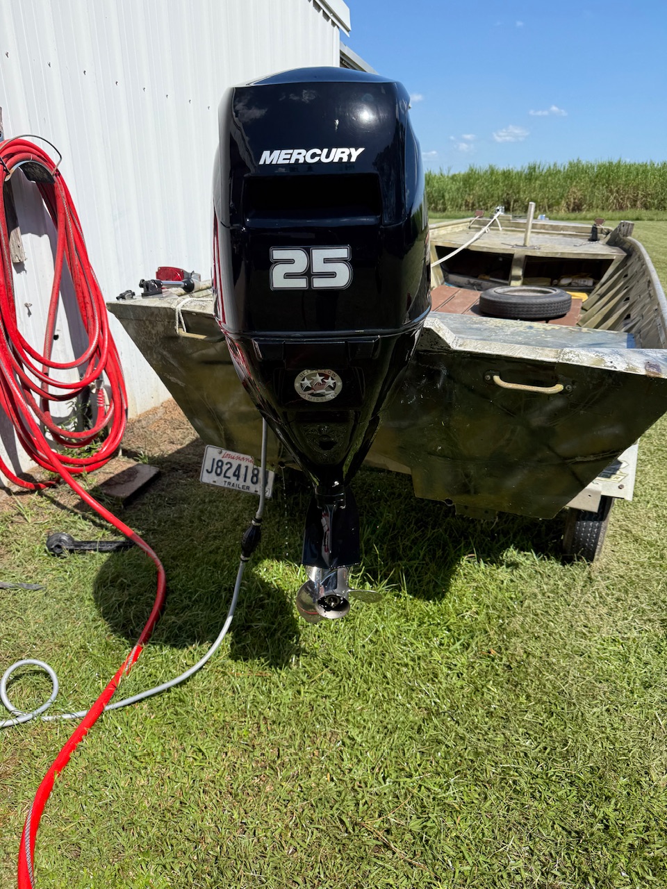 Like new 2021 mercury 25 tiller handle