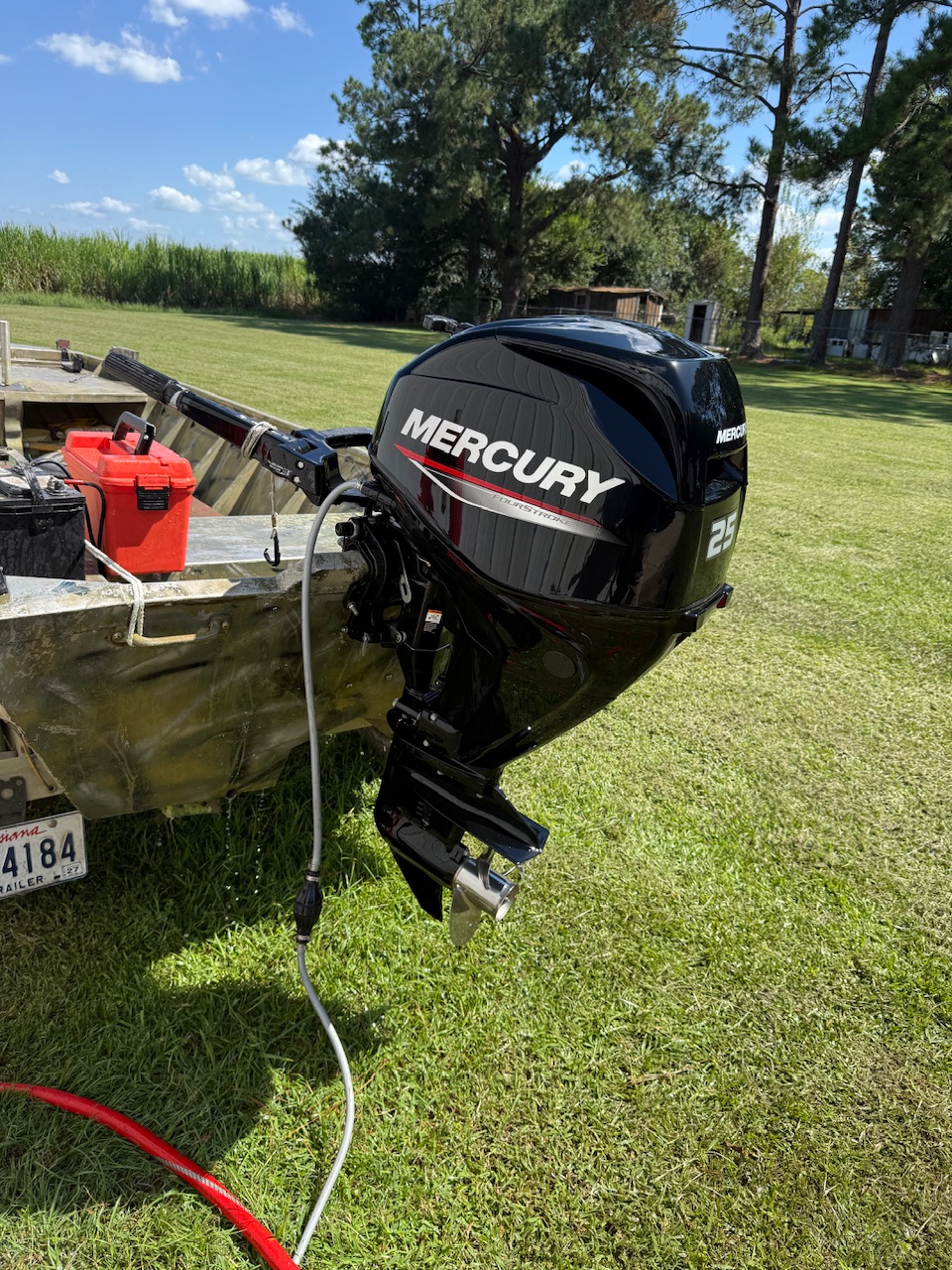 Like new 2021 mercury 25 tiller handle