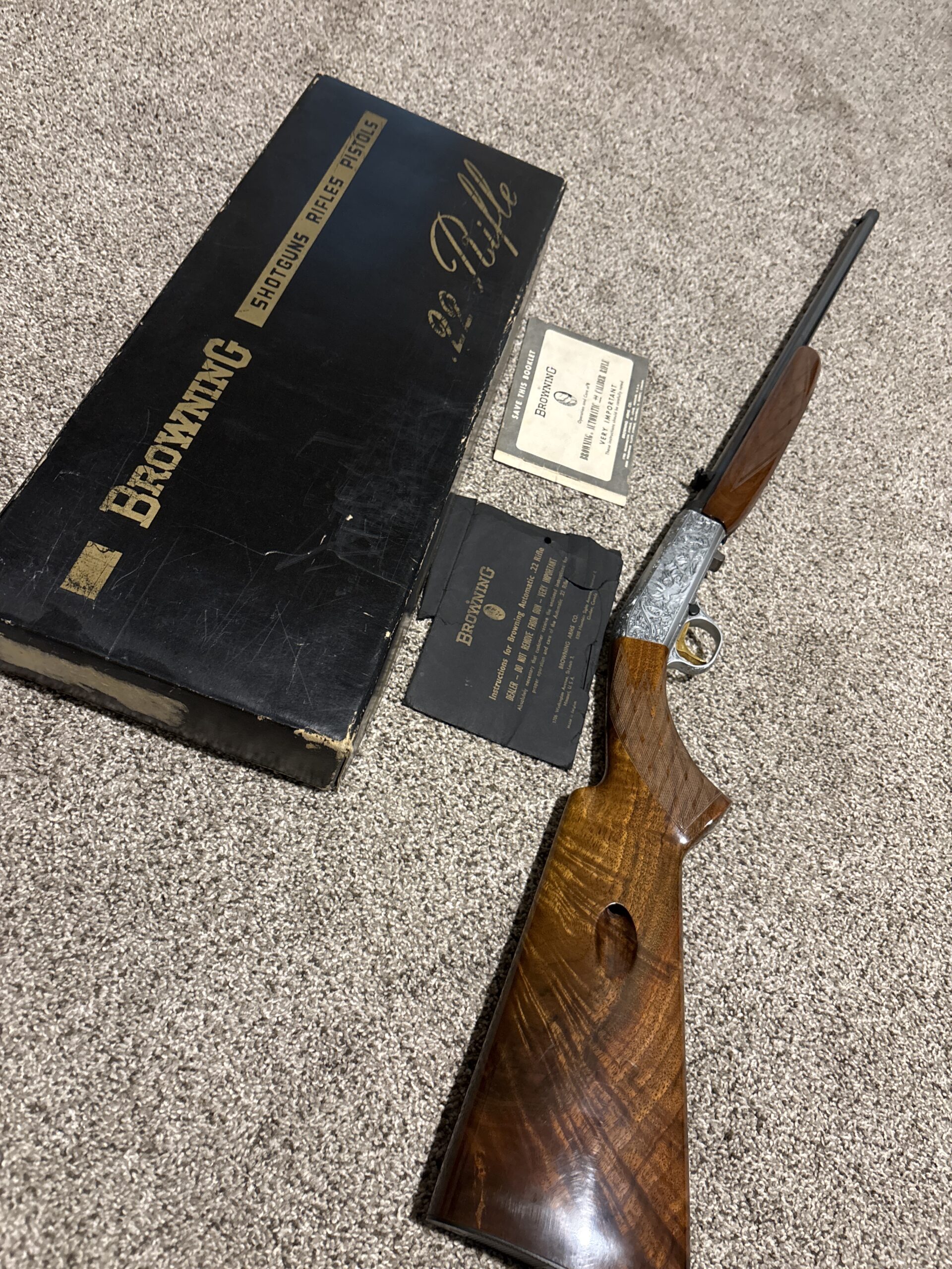 Browning 22LR auto rifle Engraved