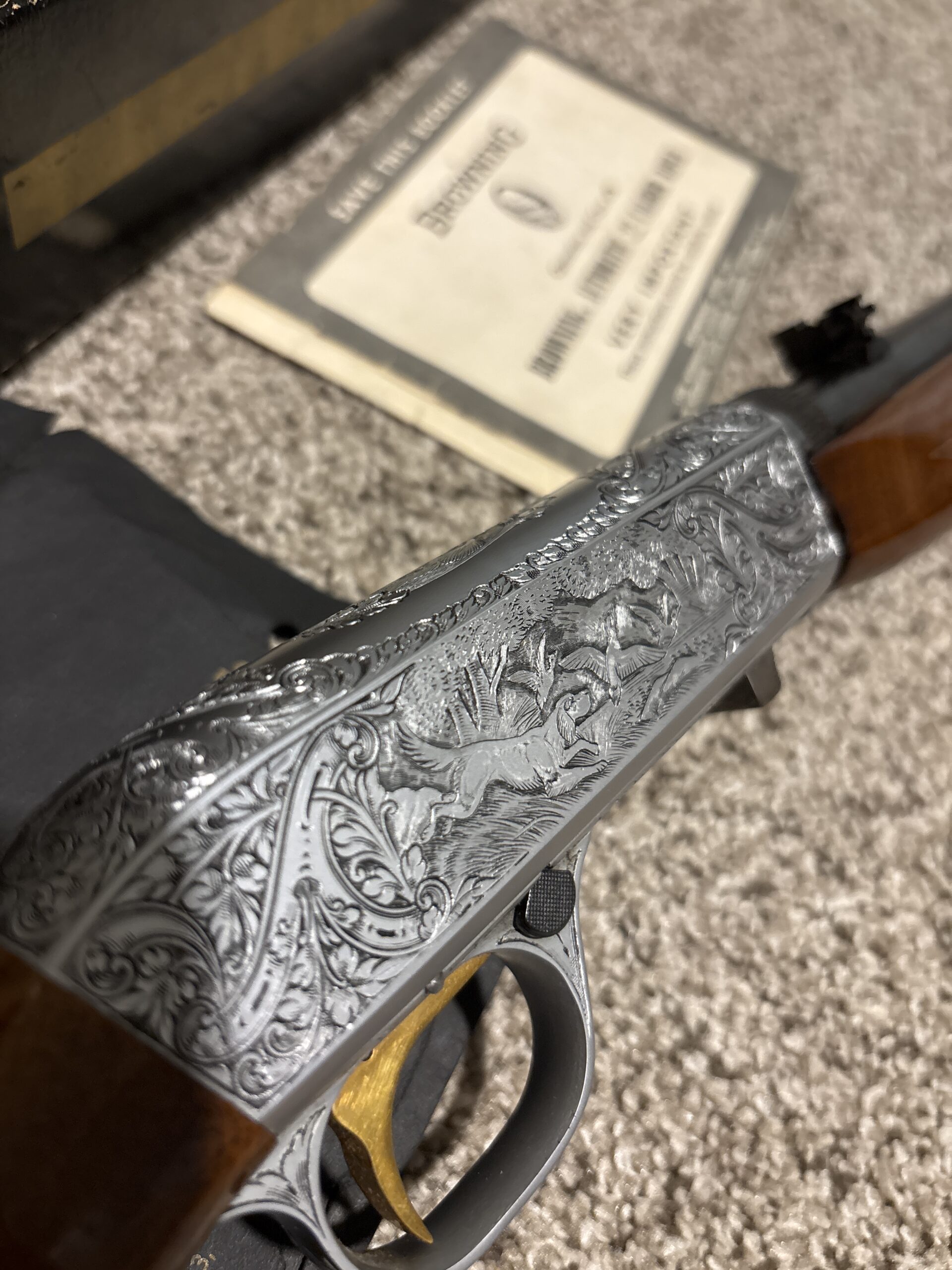 Browning 22LR auto rifle Engraved