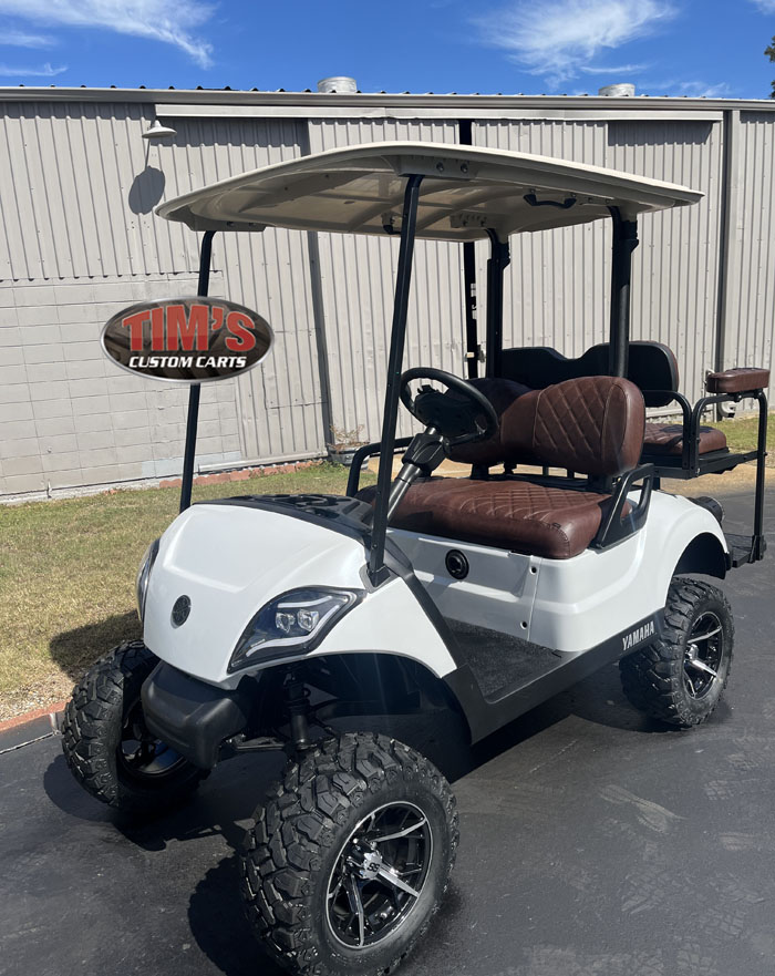 2021 Platinum White Yamaha Drive2 AC Electric Golf Cart