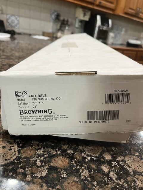 Unfired Browning B-78 Sporter 270 cal.