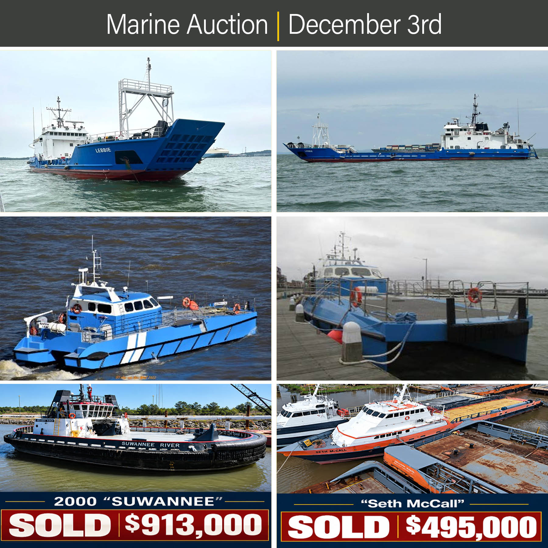 Marine Equipment Online Only Auction | Thursday, December 3rd starting at 11am