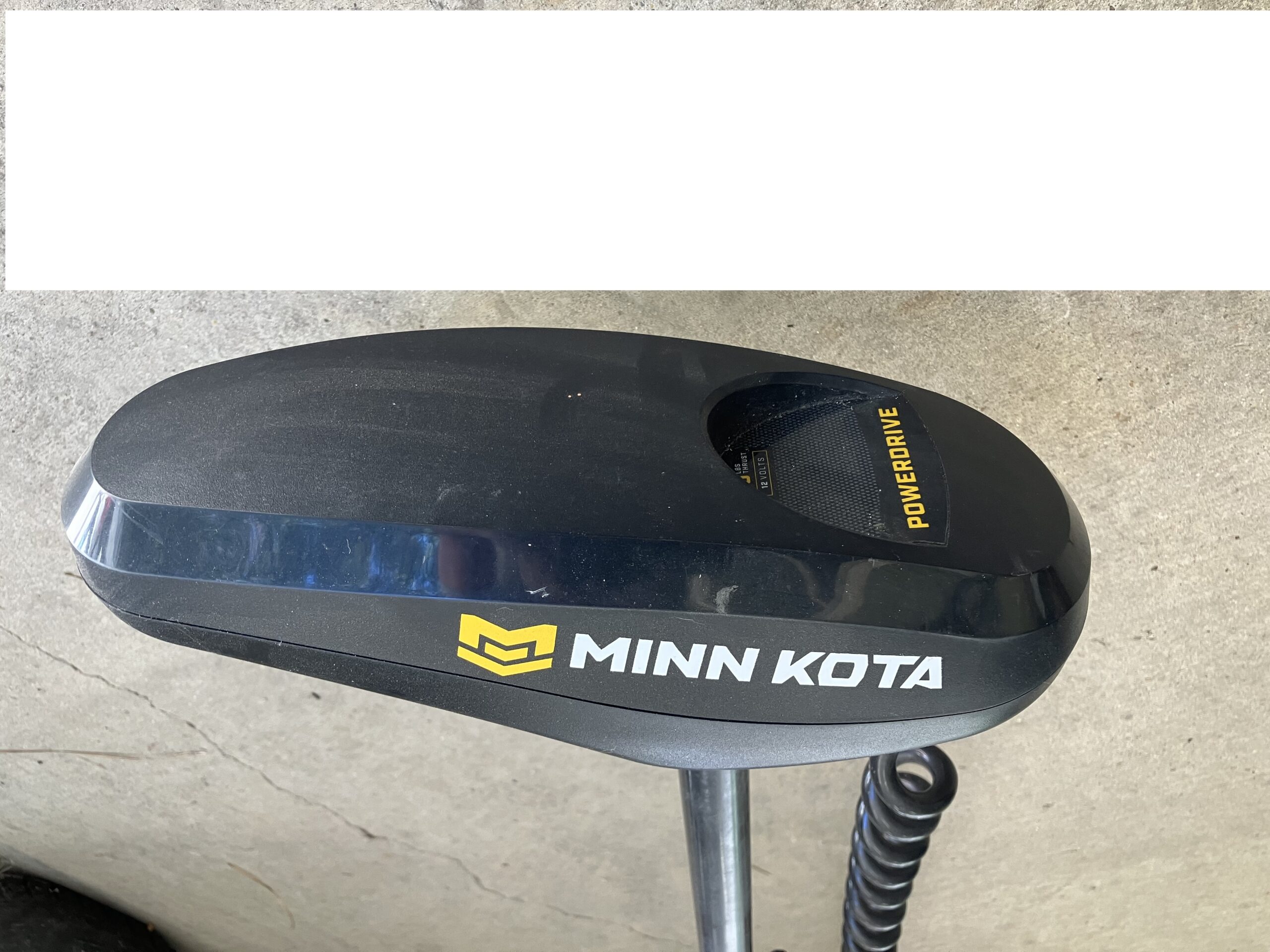 MinnKota Powerdrive Trolling Motor with quick release bracket