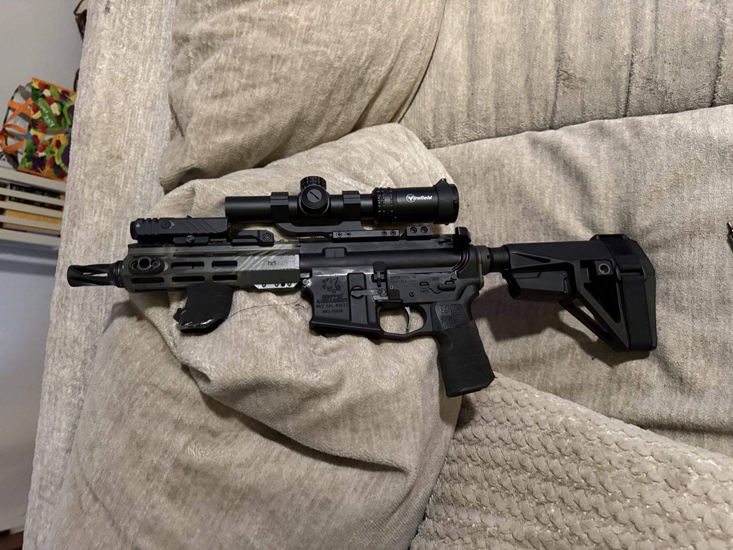 7.5″ .223 Wylde Full Ambi Pistol