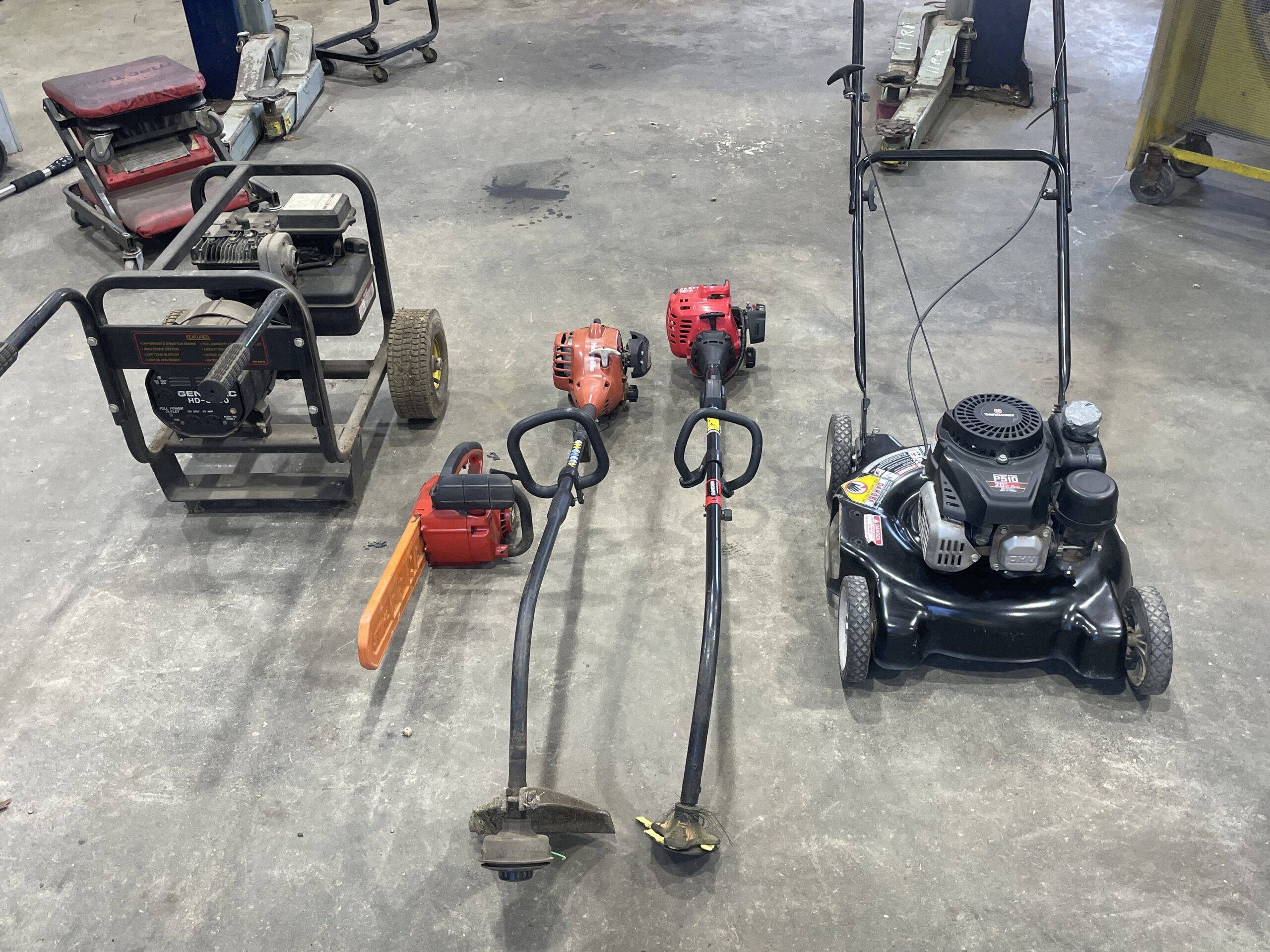 Lawn care equipment and generator