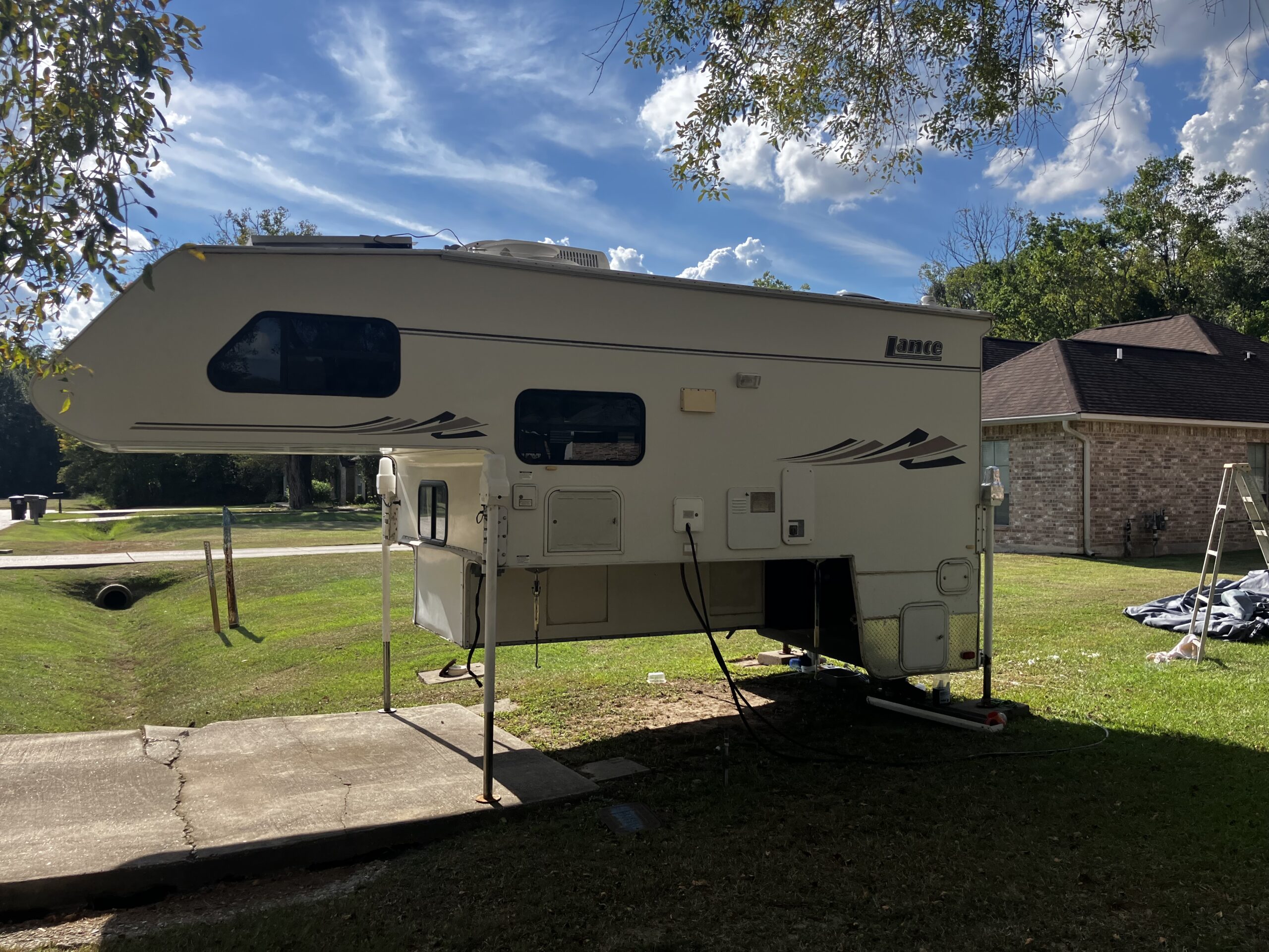Lance 1130 truck camper makes a great Deer Camp
