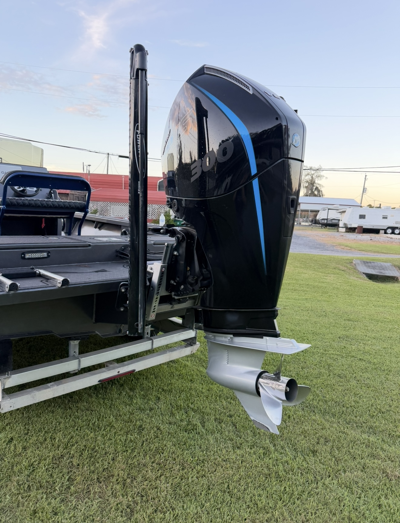27’ x 7’ Uncle J Bay Boat with trailer, loaded and ready to fish!