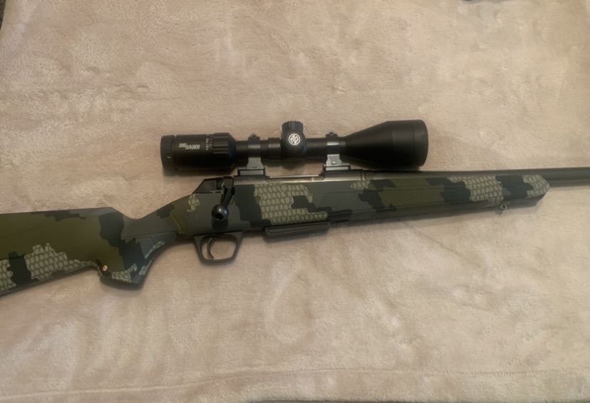 Winchester XPR 7mm-08 Remington Bolt Action In Hunter Verde W/ A 4-12X50 Sig Sauer Whiskey 3 Scope