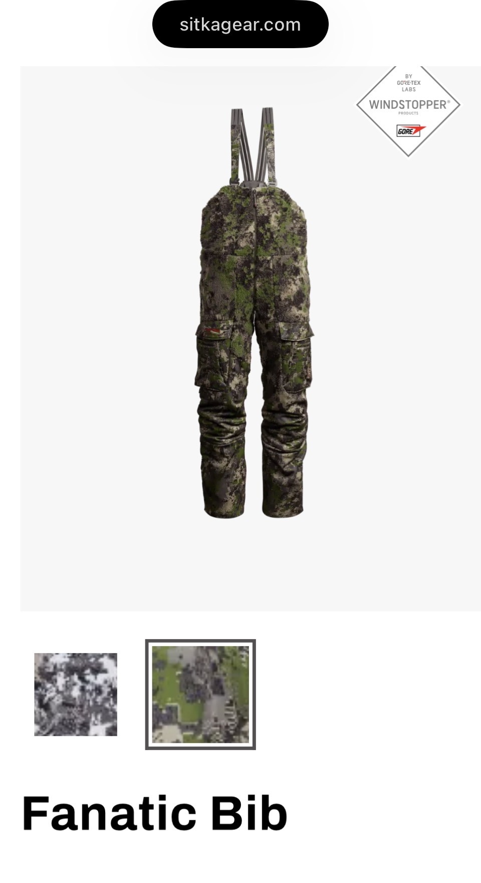 Sitka Fanatic -large-Jacket and Bib