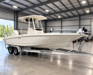 White-boat-pickup-and-SUV